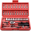 Egofine 46 Pieces 1/4 inch Drive Socket Ratchet Wrench Set,