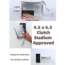 2 Pack Small Glitter Black Makeup Bag for Purse Essentials Items Women Mini Stuff 4.5 x 6.5 Clutch Stadium Approved Little Wallet Cute Car Coin Holder Backpack Lipstick Change Organizer Cash Pouch