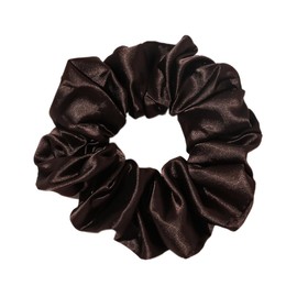 Pack of 3 Hair Bobbles Plain Scrunchies for Women Elastic Hair Bands Soft Hair Rings Rubber Bands Scrunchie Hair Scrunchies Hair Accessories for Women and Girls, Brown