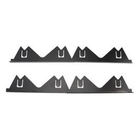 Stove Gap Covers, 4 Pack Stainless Steel Stove Gap Filler, Adjustable 13.8-27 Inch Range Trim Kit, Guard Between Stove Top & Counter, Easy Clean with Heat Resistant