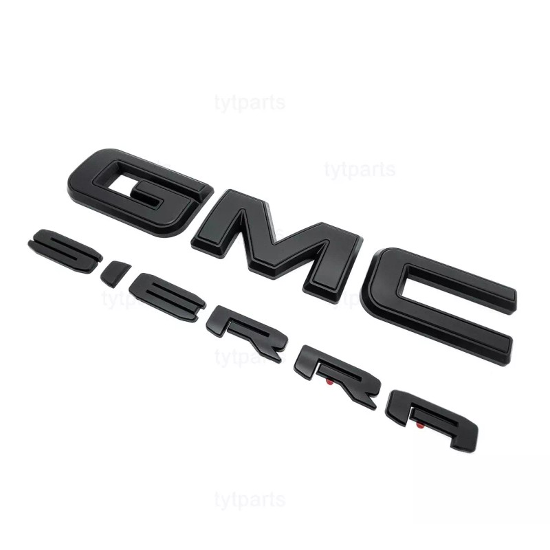 GMC Matte Front & Rear Emblem Overlay For 2019 -