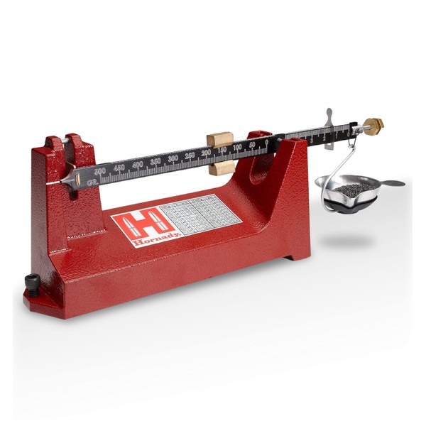 Hornady Lock-N-Load Beam Scale - Analog Powder Scale for Reloading Tasks - 0 to 500 Grain Precise Measurement Range, Accurate to 0.1 Grain - Easy to Read, Laser Etched Scale - Item 050109