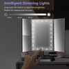 deweisn Trifold Lighted Vanity Makeup Mirror with 21 LEDs Lights,1x/2x/3