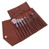 11pcs Artificial Fiber Brush Hair Wooden Handle Facial Makeup Brushes