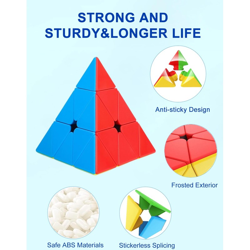CFMOUR Speed Cube Set - Moyu Meilong 2x2x2 3x3x3 Pyramid