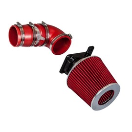 Rtunes Racing Short Ram Air Intake Kit + Filter Combo Compatible For 02-07 Lancer 2.0L (Red)