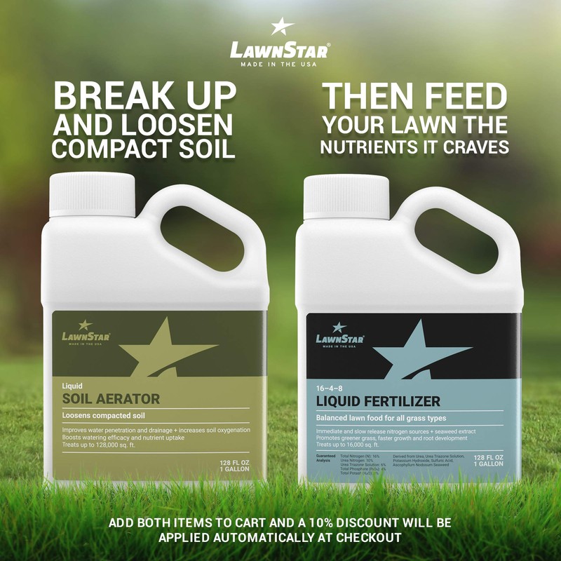 Liquid Lawn Aerator (1 Gallon) - Loosens & Conditions Compacted