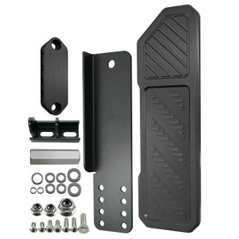 Dead Pedal Pad Cover Fit for Jeep Wrangler JL 4XE Gladiator JT 2018-2022, Aluminum Anti-Slip Left Side Foot Rest Kick Panel (Black)