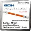 GOK Pressure Regulator for Caravan/Motorhome 50 mbar + Hose 40