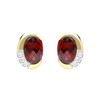 Ivy Gems 9ct Yellow Gold Garnet and Diamond Half Moon