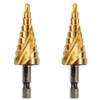 2 Pack - 4mm to 20mm Spiral Flute Step Drill