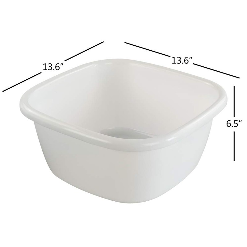 Wekiog Lavabo Palangana de Plástico Grande, 18 Cuartos, 2 Paquetes