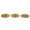 NanTun ABS Engraved 9cm x 5.5cm Oval Table Numbers Pubs