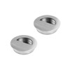 Geesatis 2 Pcs Round Flush Finger Pulls Recessed Cabinet Pull