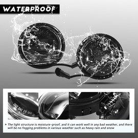 Pair Led Black Fog Lights Replacement With Bulbs Fit For 2000-2015 Freightliner Columbia Passenger & Driver Side Front Fog Light Lamp Fit for 2004-2015 Freightliner Century