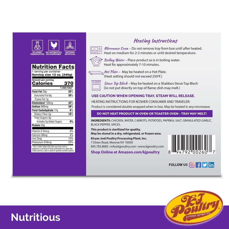 Kosher for Passover Gluten Free Meals, Roast Chicken with Potato