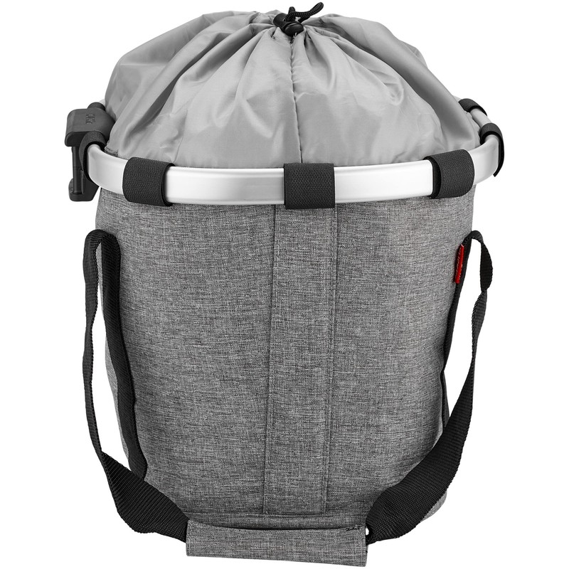 Klickfix KF880TS unisex adult twist bicycle basket, silver, plain
