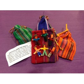 Set of 6 Worry dolls in a Colourful Pouch
