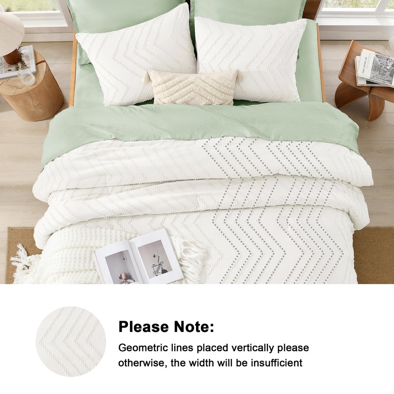 Litanika Comforter Super King Plus Size Set Ivory, 3 Pieces