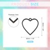 sourcing map 18 Pcs Open Bezel, Heart Resin Bezels Pendants