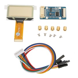 1.51 Inch Screen Module 128x64 Resolution SPI I2C Interface Full View Transparent Blue Screen Module for Raspberry Pi