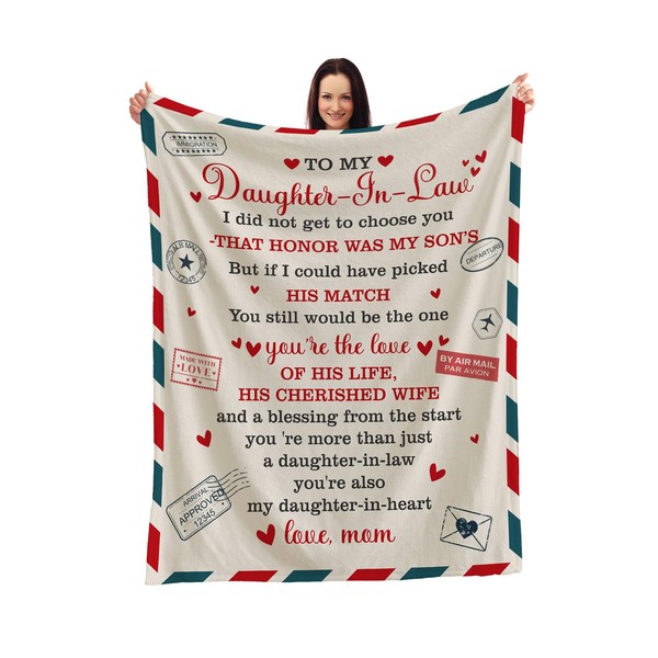 to My Daughter-in-Law - Cherished and Loved Blanket - Heartfelt