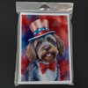 Caroline's Treasures Wirehaired Pointing Griffon Patriotic American Greeting Cards Pack
