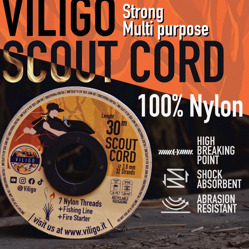 VILIGO Scout Cord - Nylon Braid (3.8mm) - Made of