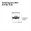 OXO Airtight 0.4L Stainless Steel Pop Container, Small Square, Mini