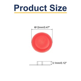 MECCANIXITY 80Pcs Screw Caps Covers 12x3mm Plastic Screw Decoration Cover Self-Tapping Waterproof Caps for Phillips Cam Fitting Head, Red