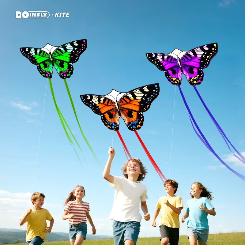 DoinFly Butterflys for Kids, Beautiful Kite Easy to Fly for