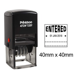 Printtoo Office Stationery Self Inking Dater Stamp with Entered Text Date Rubber Stamp-Black