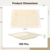 OMISTAR 100 Pcs Disposable Square Palm Bowls, Square Food Dishes,
