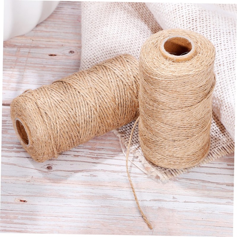 DOITOOL 2rolls Linen Twine for Crafting Rope for Projects Macrame
