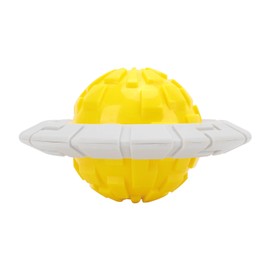 Dog Ball Toy Bite Resistant Interactive Pet Dog Tooth Cleaning Squeaky Toy for Indoor OutdoorYellow