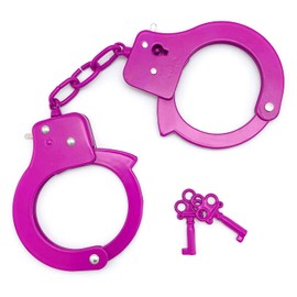 Toy Metal Handcuffs with Key,Fake Pretend Play Hand Cuffs for Kids 6 Years Up