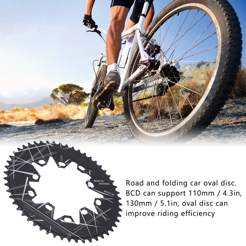 Lp Litepro 52T Oval Disc Chainring 110 130 BCD Road