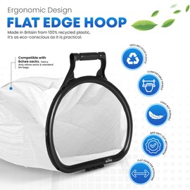 BCHEE Litter Picking Beach Clean Kit | 4-Piece Set | 1x Litter Bag Holder 100% Recycled Plastic Made In Britain | 1x Foldable Litter Picker | 2x Reusable Litter Bag Sacks 100% Recyclable | UK Business