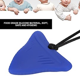 Collares Sensoriales para Masticar, Colgante para la Dentición, Juguetes para Morder para Adultos (Azul)