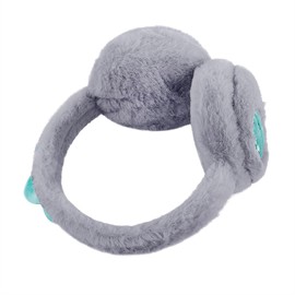 FakeFace Ear Muffs for Boys Children Winter Warm Ear Warmers Adjustable Plush Ear Warmers Earmuffs Winter Accessories Outdoor Cold Protection Ear Cups, Football Pattern, Dinosaur Grey