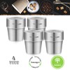 Hivexagon 300ml Set of 4 Stainless Steel Double Wall Cups