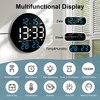 Lafocuse 10" LED Large Digital Wall Clock Round with Remote