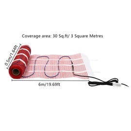 YIYIONCE 30 Sqft Floor Heating Mat Smart Heated Floor System 360W 120V Electric Heat Mat Kit Radiant Floor Heating System Set for Under Tile Stone Wooden Floors Heated Floor Mat for Home | US STOCK