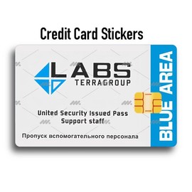 Escape From Tarkov themed credit card stickers for debit credit ebt  -labs terragroup Diy Decal Film Custom Decal:_Blue