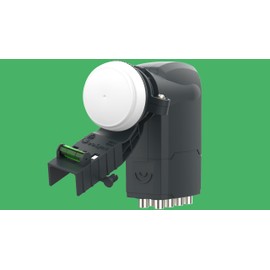 GeoSync Universal Octo 8 Output LNB for Satellite Dish SKY Freesat HD TV KU Band Satellite Receiver with Spirit Level Bracket