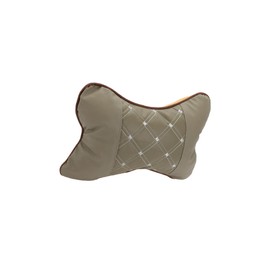 Motoforti 1 Pcs Universal Car Neck Pillow - Car Seat Headrest Pillow for Neck Back Breathable - PU Leather Gray Long-lasting