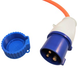 3D Cabin 16 Amp Mains Electric Plug Dust Cover For Motorhome Caravan Camping Campervan Hook Up 110v Transformer Construction Cable Protector Cap - Blue