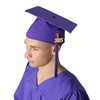 GraduationMall Unisex Adult Matte Graduation Cap with 2025 Tassel Purple