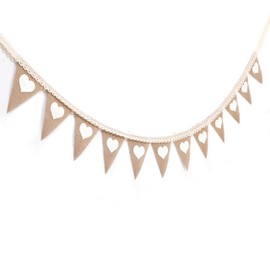 Heart Shaped Banner Garland - White Love Burlap Garland, Wedding Decoration, Rustic lace, Valentine's Day Anniversary Photo Props, Valentine's Day Anniversary Photo Props