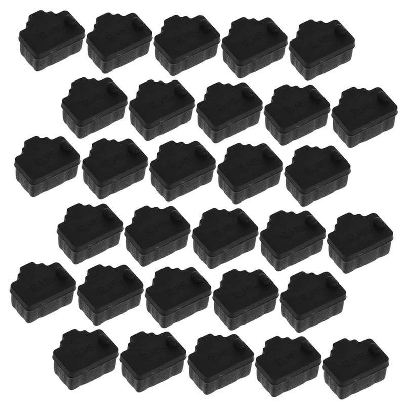 Gatuida 250pcs Ethernet Port Dust Covers Black LAN Protectors for